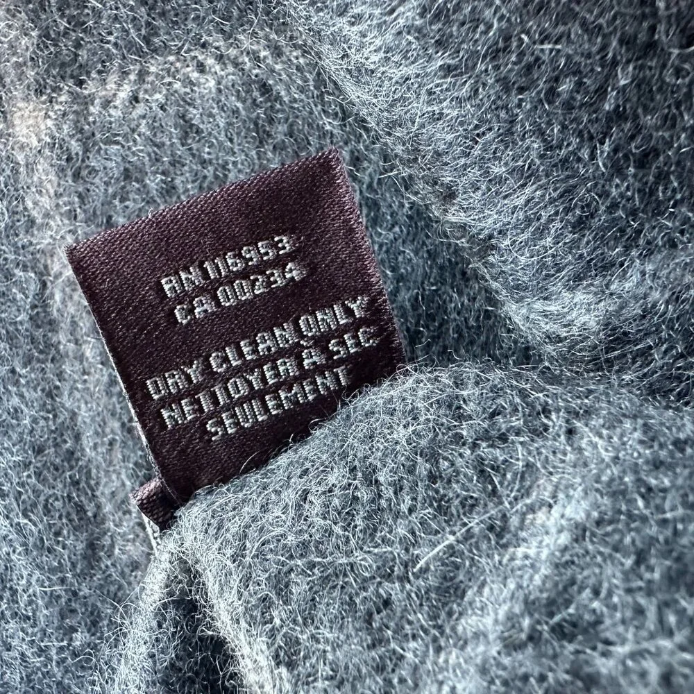NEW Black Brown 1826 Mens Scarf Cashmere Gray Silver Black Knit 12X66 Rectangle